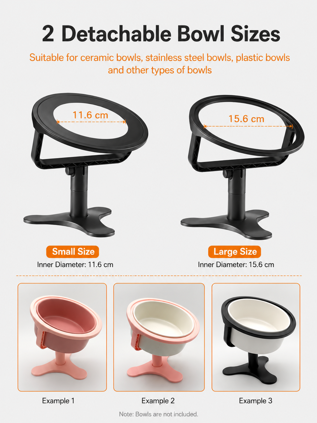 Yyoupet Elevated Pet Bowl Stand — Adjustable Height Raised Feeder for Cats & Small Dogs
