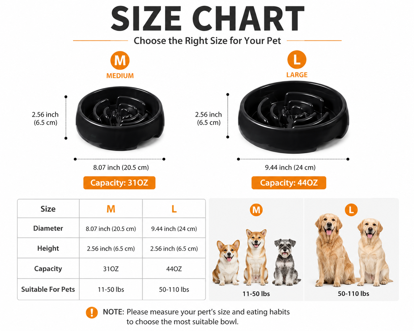 Yyoupet Slow Feeder Dog Bowl — Maze Puzzle Bowl for Fast Eaters, Anti-Gulp & Bloat Prevention