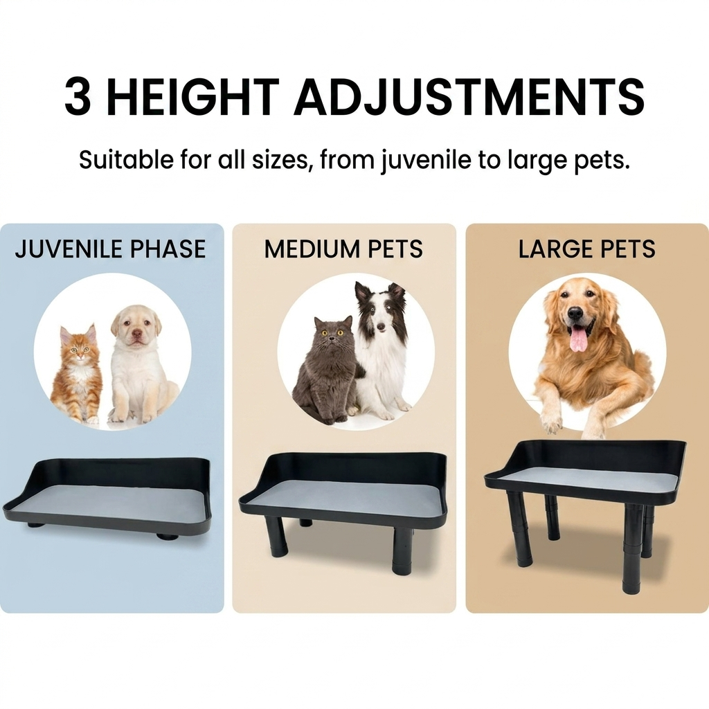 Yyoupet Elevated Dog Bowl Stand — Adjustable Raised Pet Feeder for Dogs & Cats