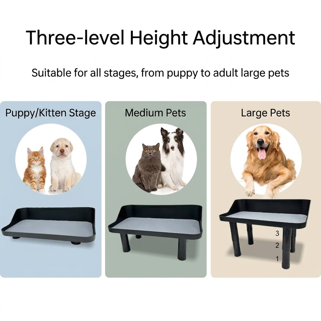 Yyoupet Elevated Dog Bowl Stand — Adjustable Raised Pet Feeder for Dogs & Cats